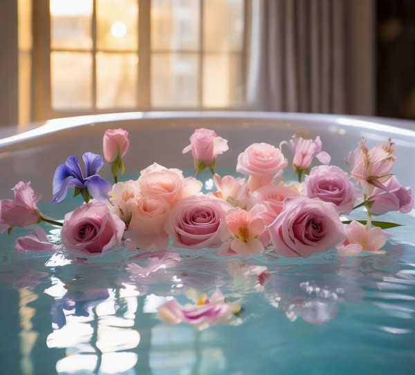 泡澡花束，花与水的浪漫共舞